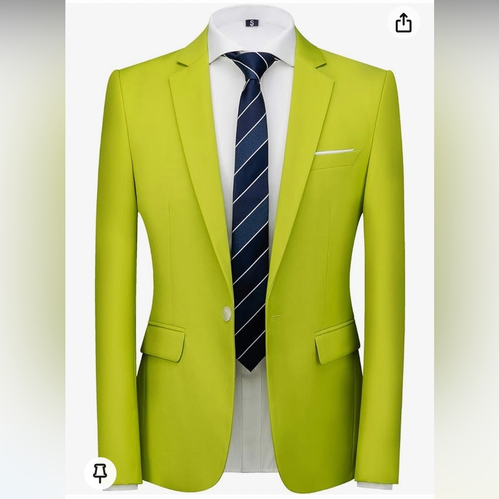 NWT MOGU light green man’s classic fashion blazer size 38 -M